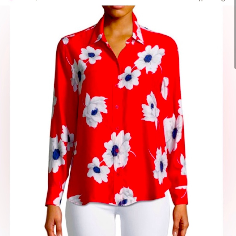 ✨EQUIPMENT✨Leema Antiquity Floral-Print Silk Blouse NWT